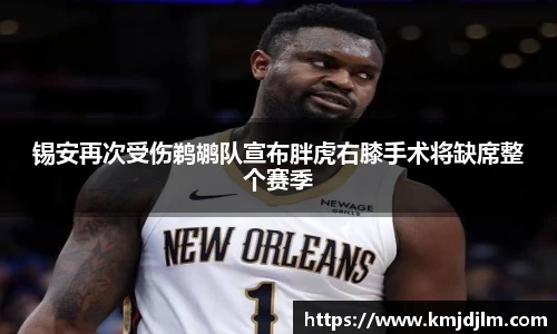 锡安再次受伤鹈鹕队宣布胖虎右膝手术将缺席整个赛季